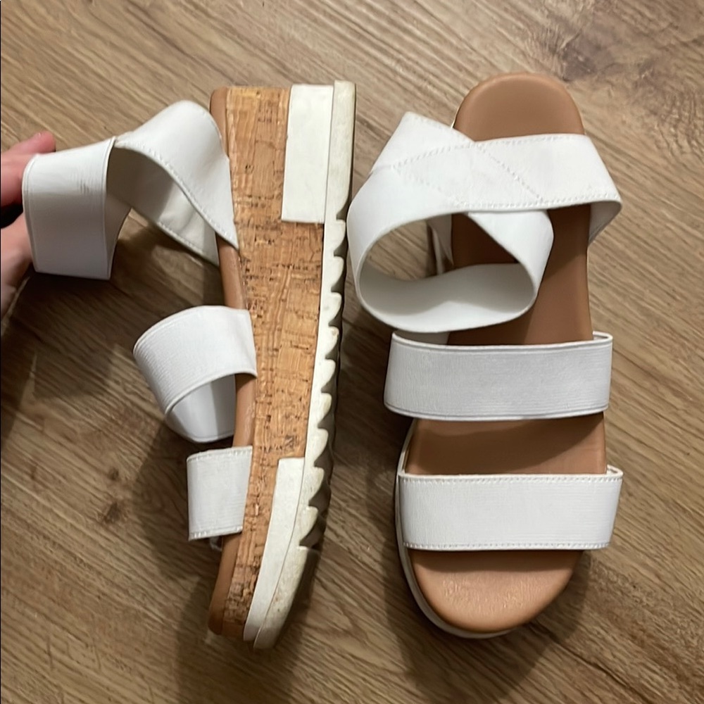 Women's White Platform Sandals